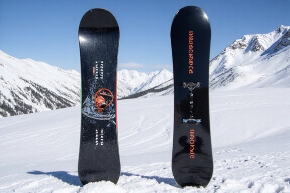 Snowboard with all-mountain and freeride labels