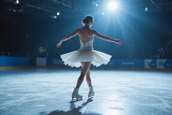 Figure skater performing a spin